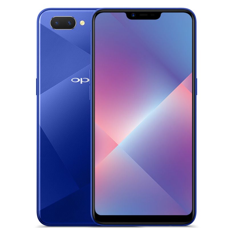 Refurbished    phones   oppo  A5   smart phone 4+64GB fingerprint free unlocking 6.2 inch supports 2G/3G/4G network dual card dual standby   13MP+8MP  4230mAh blue  4+64GB