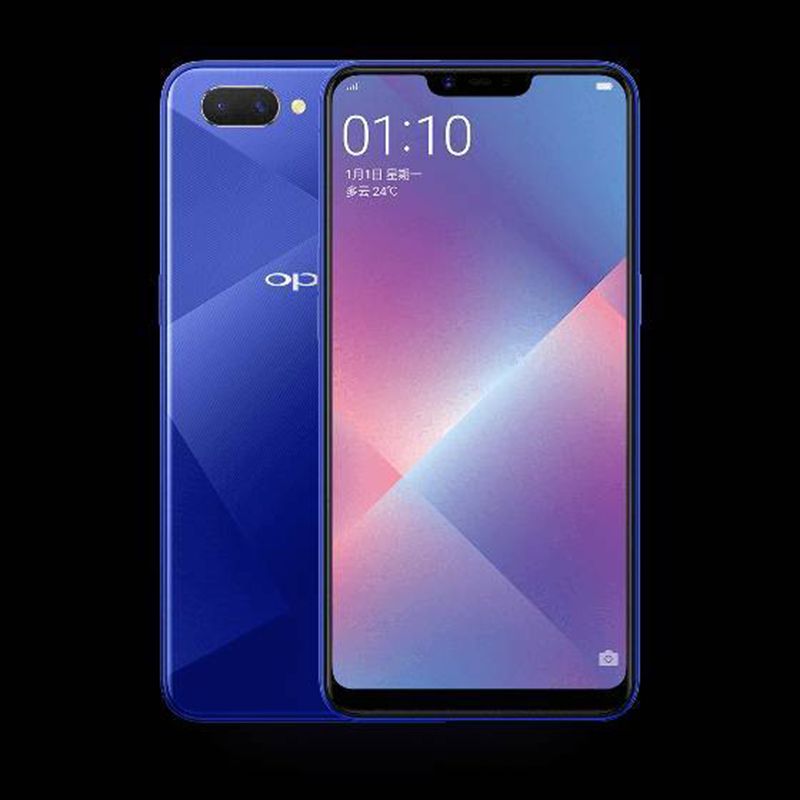 Refurbished    phones   oppo  A5   smart phone 4+64GB fingerprint free unlocking 6.2 inch supports 2G/3G/4G network dual card dual standby   13MP+8MP  4230mAh blue  4+64GB