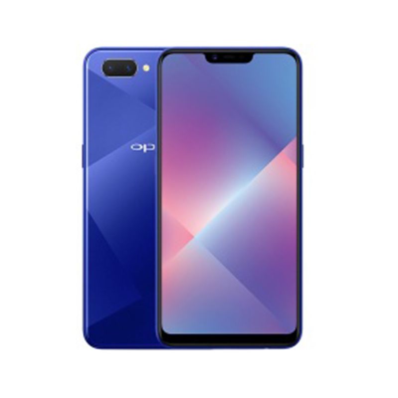 Refurbished    phones   oppo  A5   smart phone 4+64GB fingerprint free unlocking 6.2 inch supports 2G/3G/4G network dual card dual standby   13MP+8MP  4230mAh blue  4+64GB