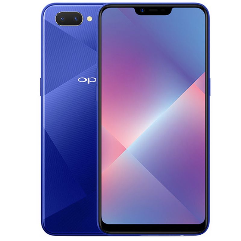 Refurbished    phones   oppo  A5   smart phone 4+64GB fingerprint free unlocking 6.2 inch supports 2G/3G/4G network dual card dual standby   13MP+8MP  4230mAh blue  4+64GB