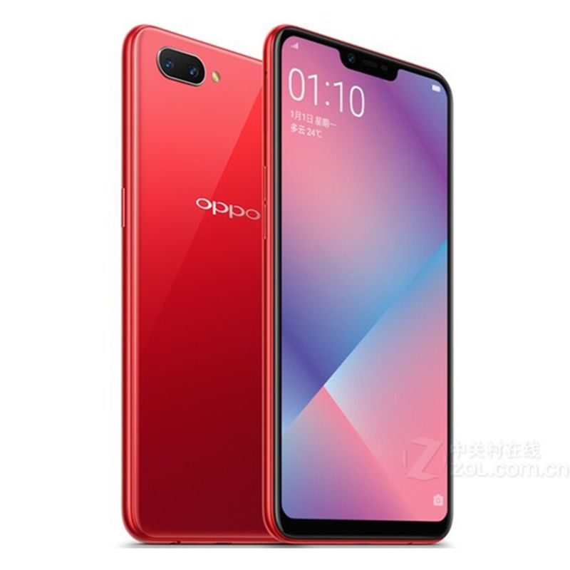 Refurbished    phones   oppo  A5   smart phone 3+64GB fingerprint free unlocking 6.2 inch supports 2G/3G/4G network dual card dual standby 
 13MP+8MP, 4230mAh  red (4+64GB)