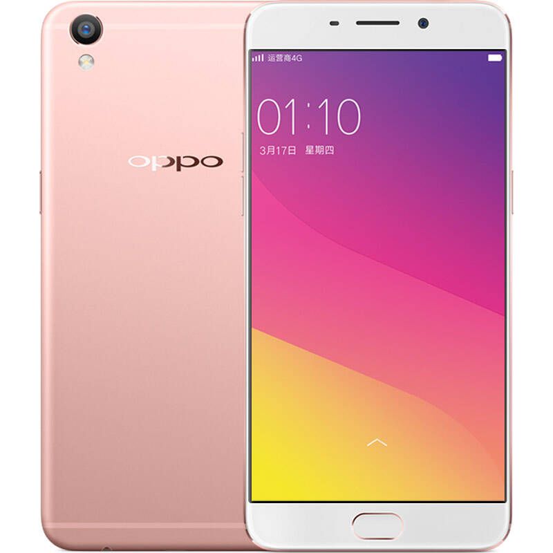 Refurbished phones  oppo  r9s  smart phoneF1plus 4GB + 64gb16mp + 16mp3010mah2g / 3G / 4G  Dual Card Single Stay  Lockless  Rose Gold color   Smartphone