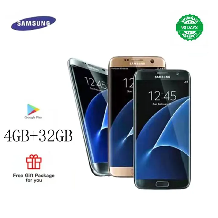 Refurbished Samsung Galaxy S7edge  9350  Smart Phone 5.5'' 4GB+32GB 5MP+12MP 2G/3G/4G LTE Dual SIM card 3600mAh Unlocked phones A，Dual SIM，The mobile phone screen is slightly red and the function is i