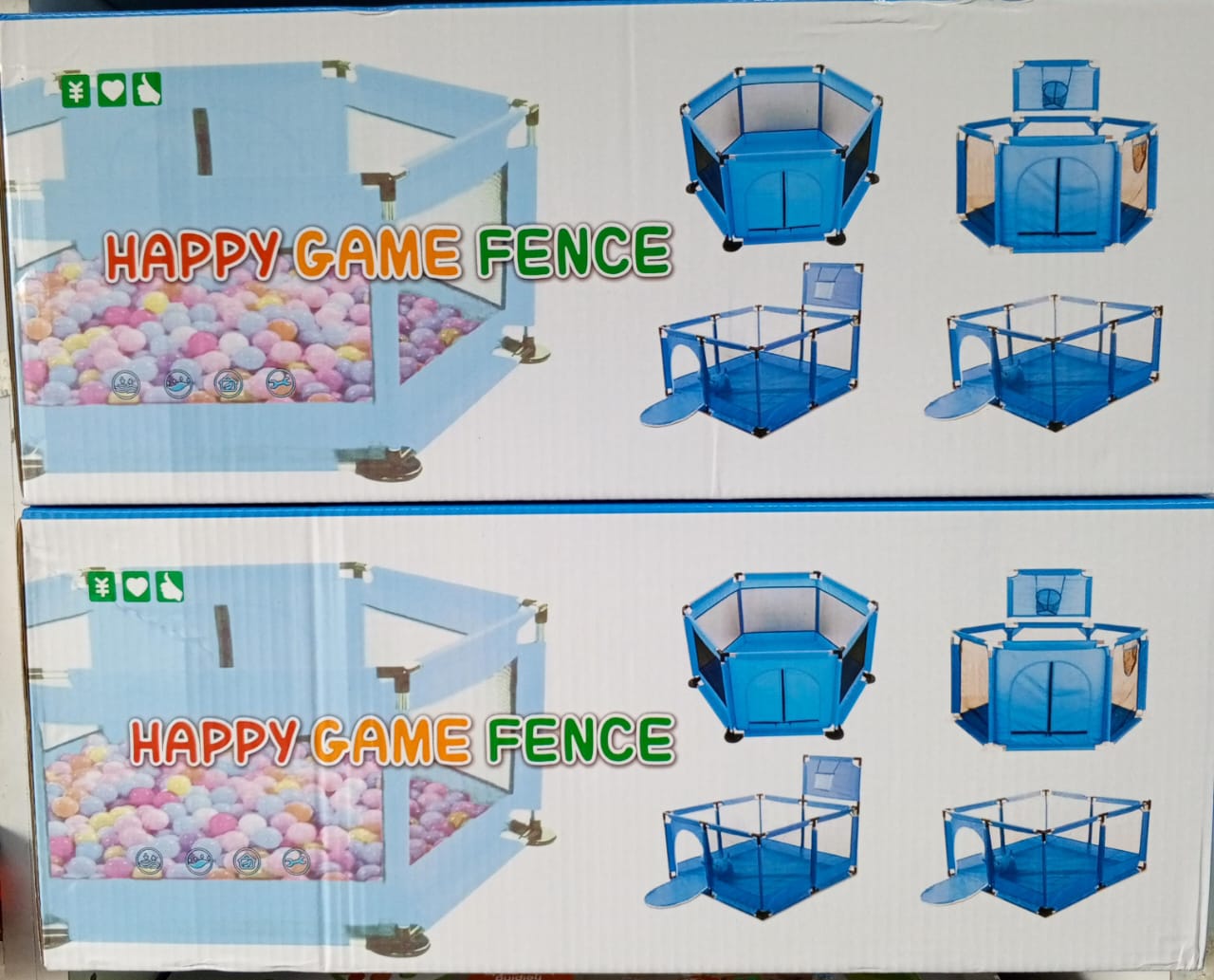 Folding Safety Playpen for Kids Baby Playground with 30 Colourful Balls