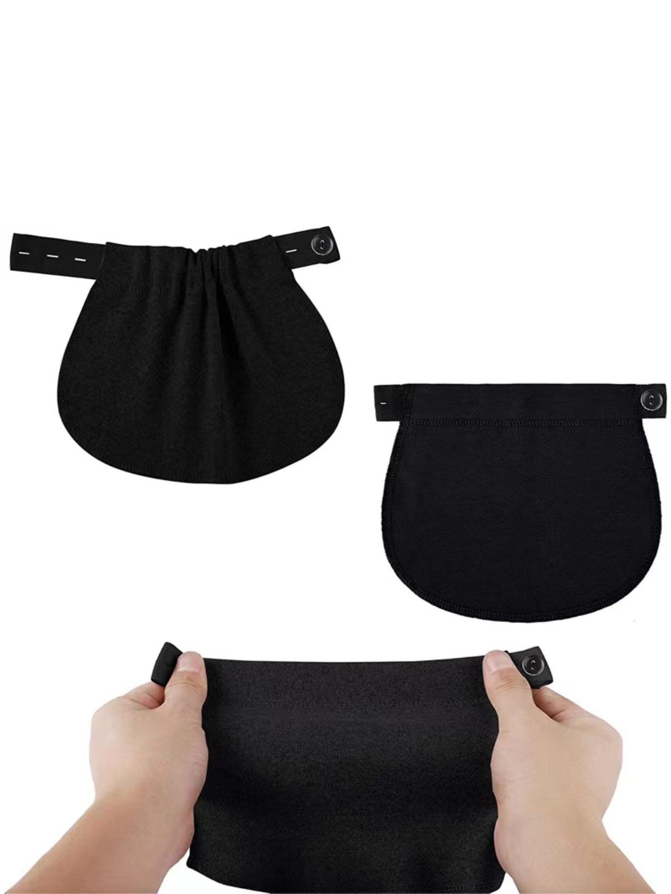 2pcs Set Maternity Elastic Waistband Extender Belt, Belly Support Band For Pregnancy Pants Button