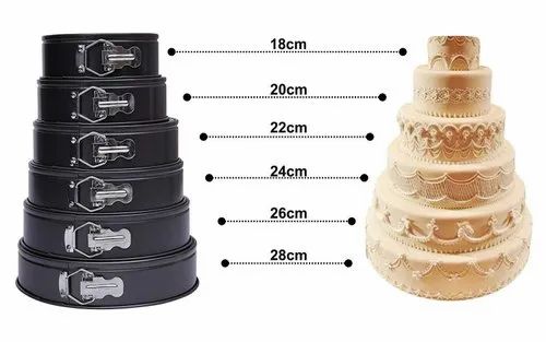 Original 6pcs non stick cake mould baking tins Size: 28 /26/24cm/22cm/20cm/18cm