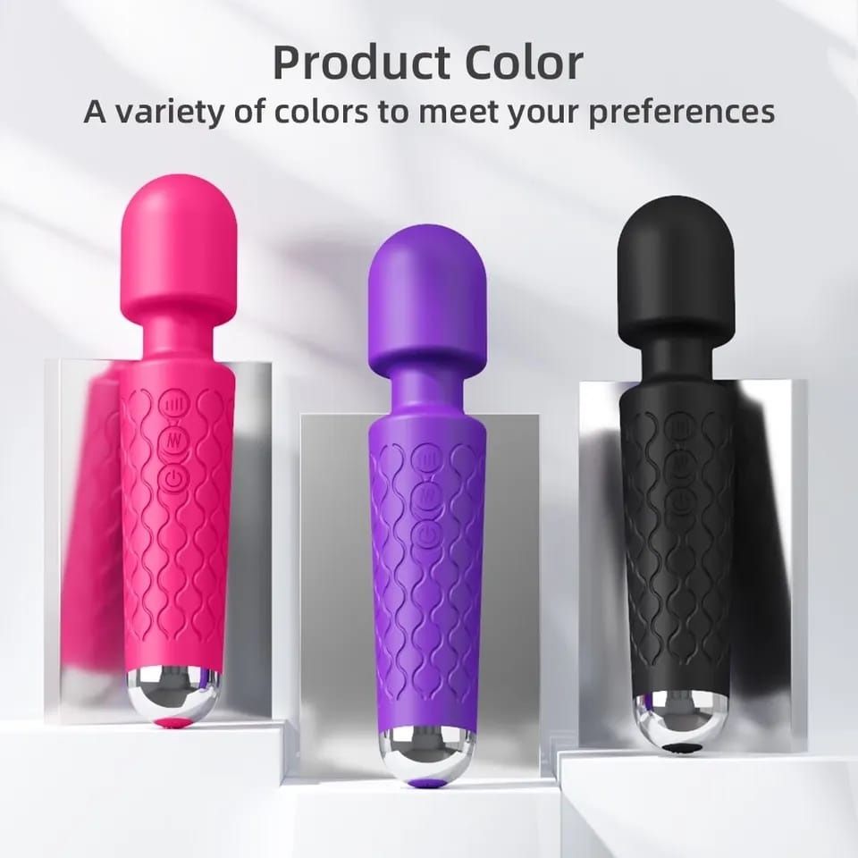 Wireless Wand Vibrator For Women Clitoris & G-Spot Massager With 20 Modes, 8 Intensities, USB Rechargeable & Waterproof Silicone