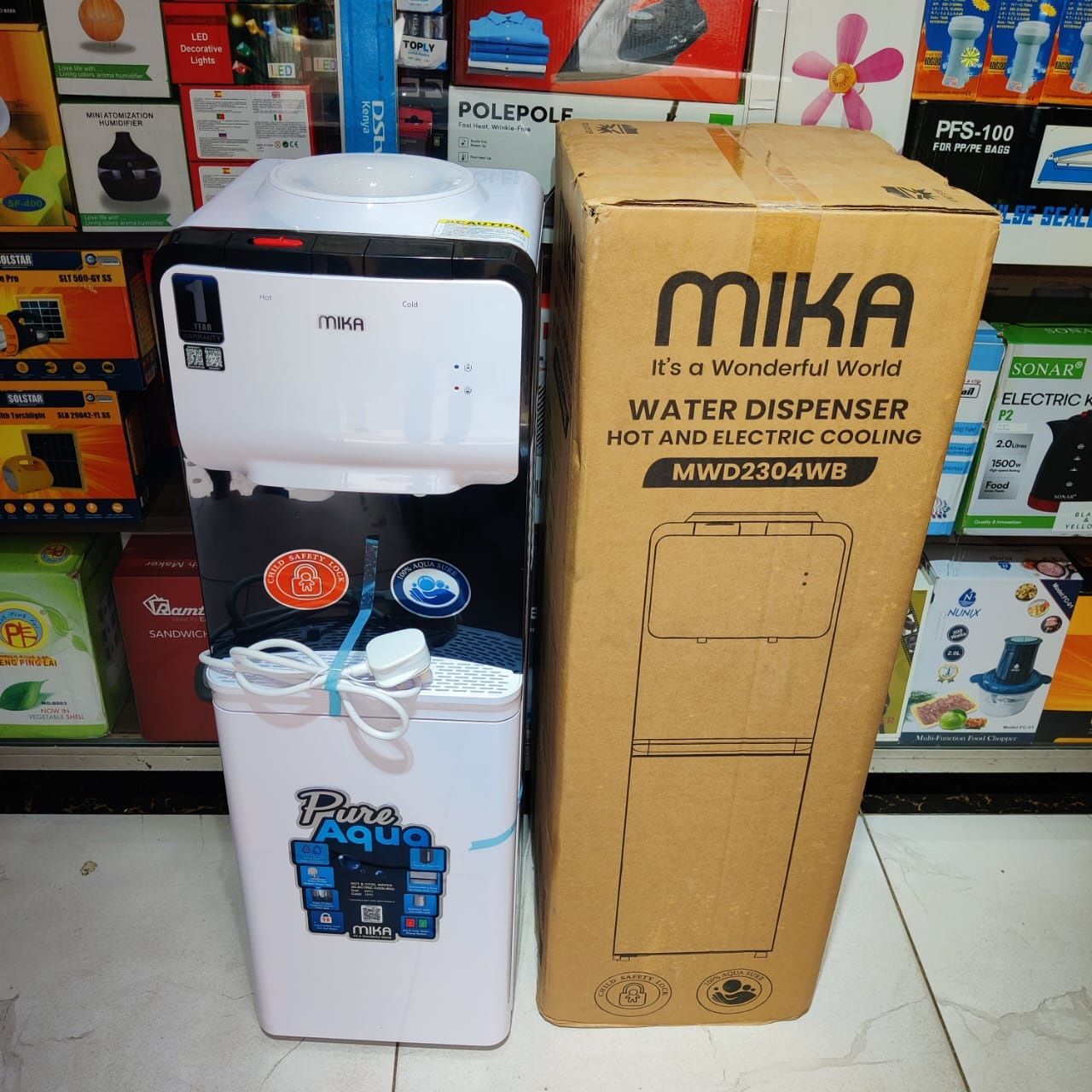 Mika Dispenser Hot And Cold 2304WB Safe, Durable & Stylish Water Solution With Child Safety Lock