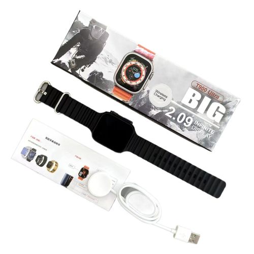 T900 Ultra smart watch |2.1 Inch Full Touch Screen Smart Watch - Sport Fitness Call - Black