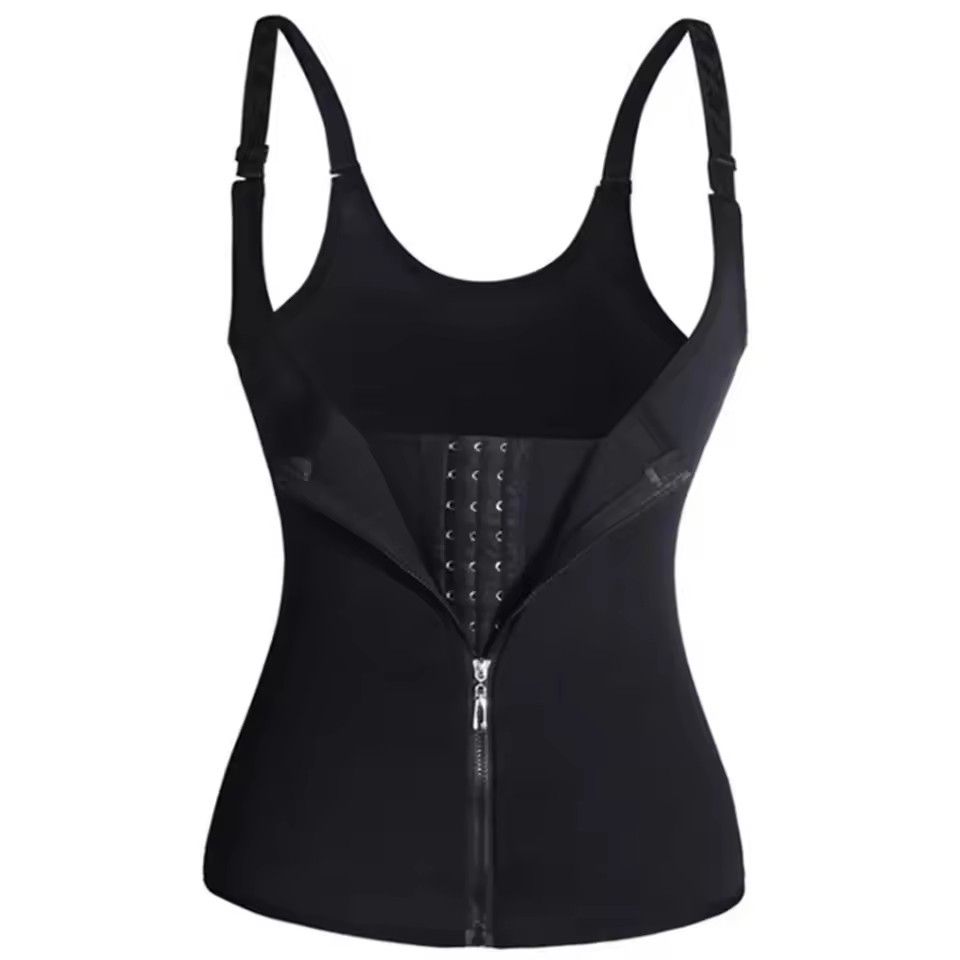 Waist Trainer Tank Top For Women Zipper Body Shaper Tummy Control Sleeveless Top Women's Activewear Body Shaping Underwear