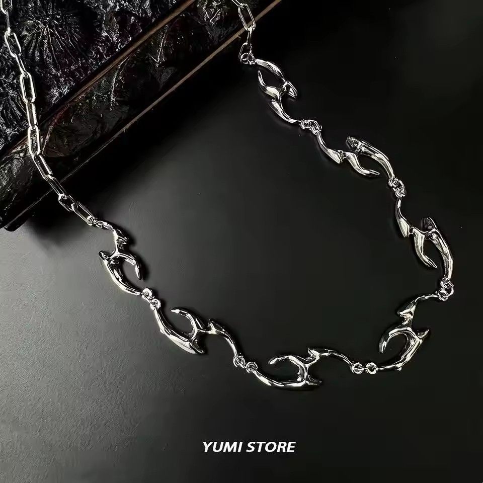 New Trend Irregular Titanium Steel Necklace For Man Luxury Collar Chain Unisex Jewelry Street Hip Hop Accessories Wholesale