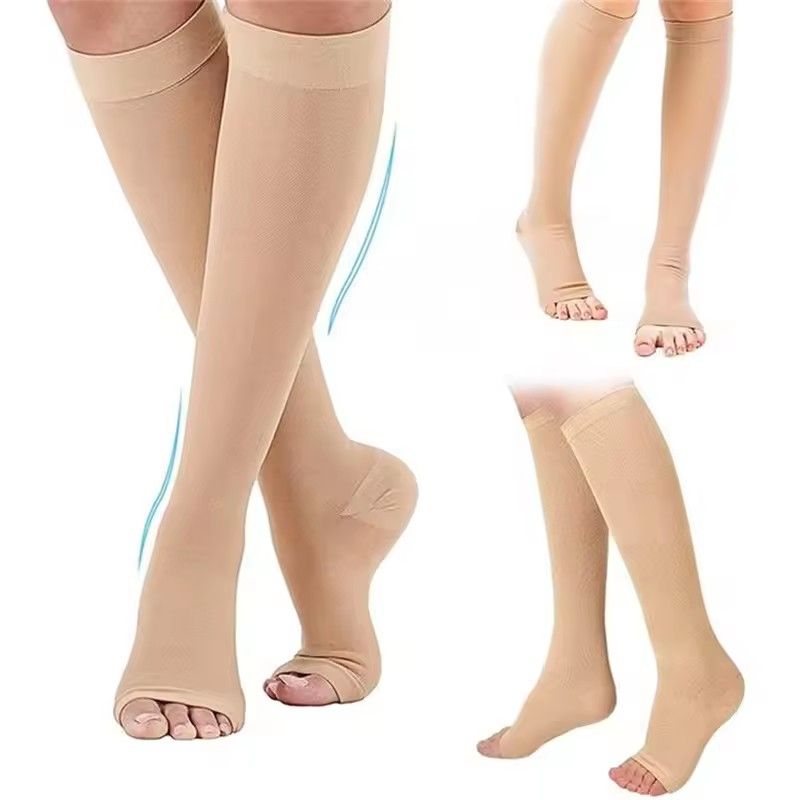 1 Pairs S-XXL Compression Socks Medical Prevent Varicose Veins Toeless Support Hose for Women Men