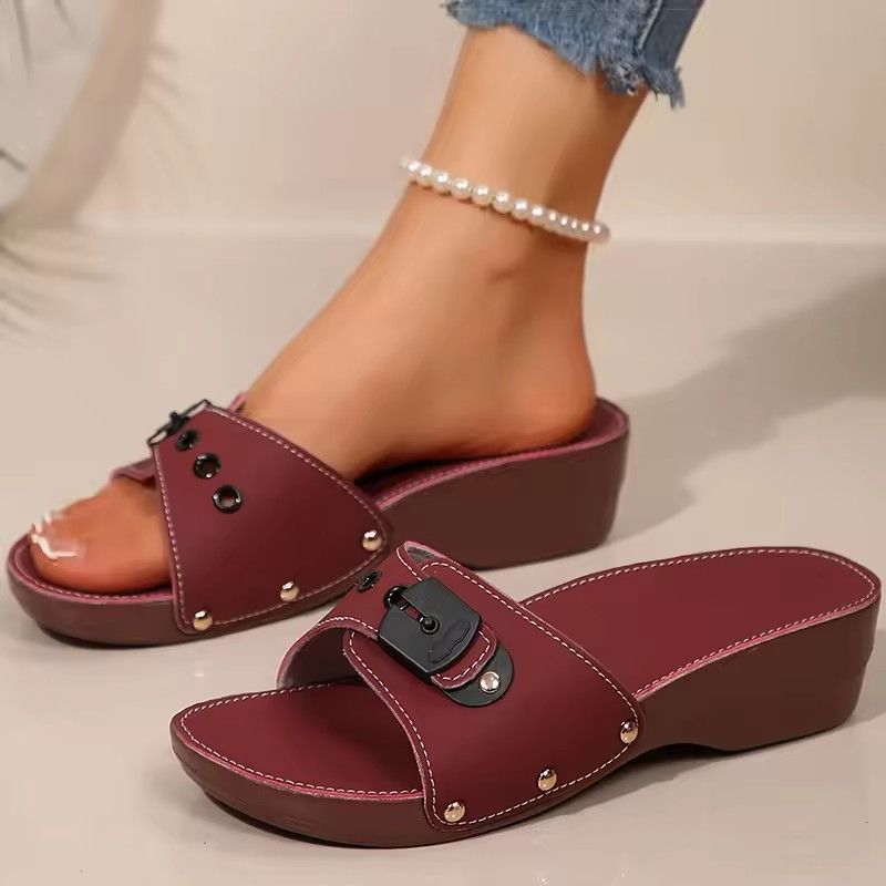 Women's Sandals 2025 Summer Shoes Sandalias De Mujer Casual Heels Slippers Summer Sandals Women Indoor Outdoor Footwear Female