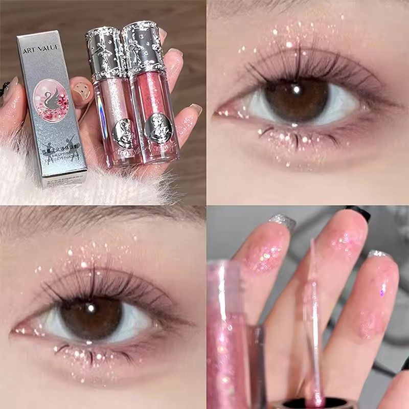 Balletism Liquid Eyeshadow Liquid Fine Shimmer High Light Eyeshadow delicate everything with influencer view 10