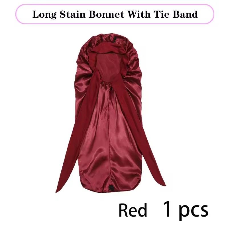 Leopard Print Satin Sleep Cap For Long Hair And Dreadlock Extra Large Silky Bonnet With Long Wide Tie For Women Sleeping Bonnet