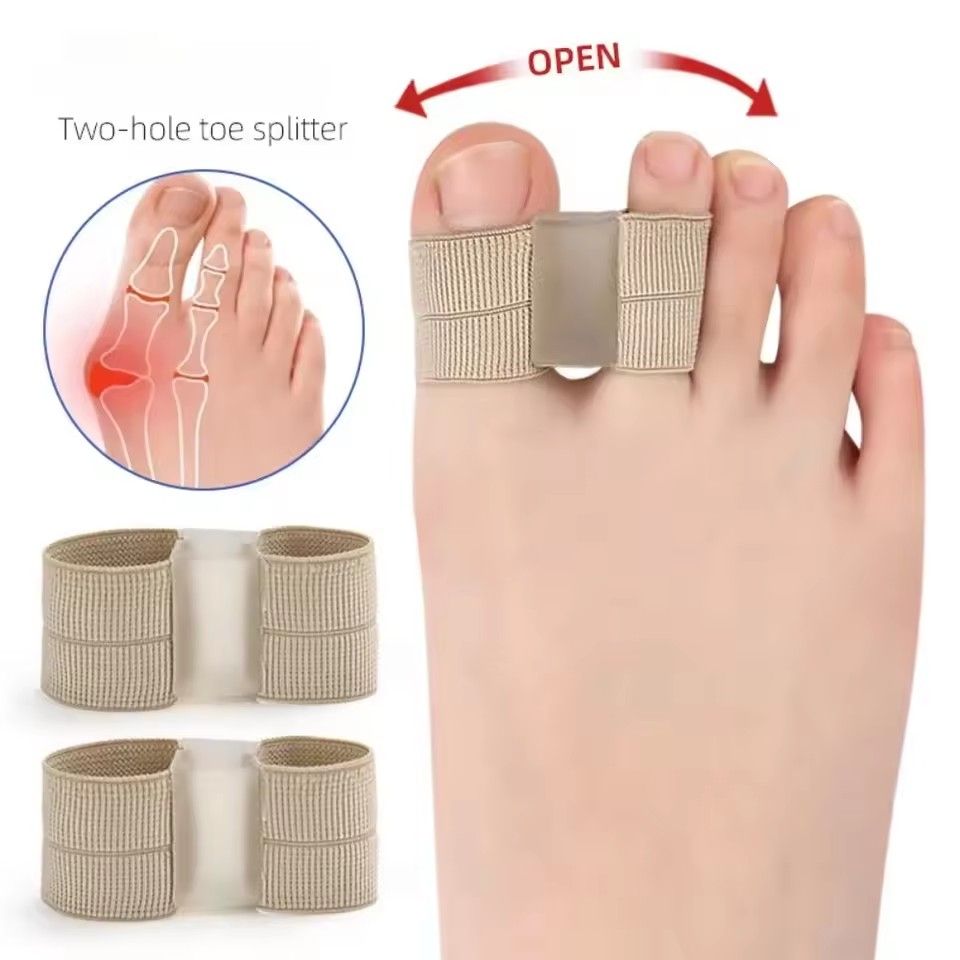 1Pc Two Toe Separator Hallux Valgus Bunion Corrector Orthotics Feet Bone Thumb Adjuster Correction Pedicure Feet Straightener