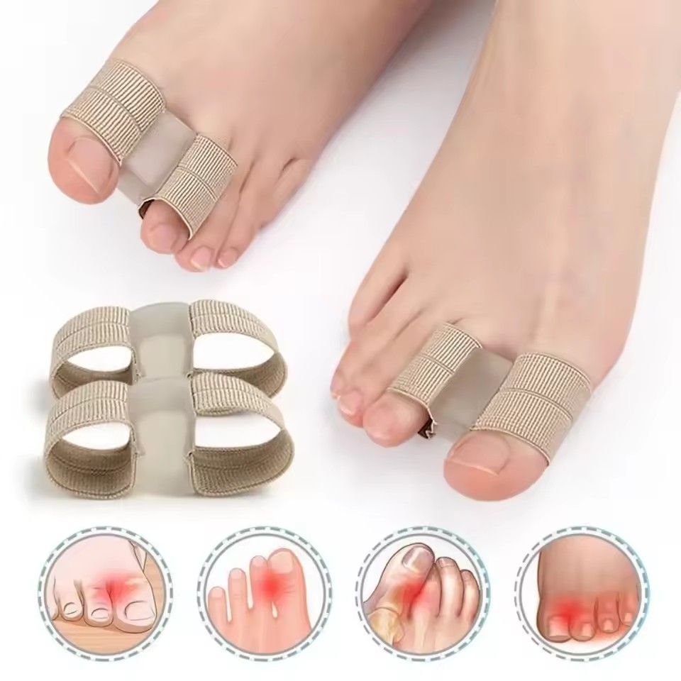 1Pc Two Toe Separator Hallux Valgus Bunion Corrector Orthotics Feet Bone Thumb Adjuster Correction Pedicure Feet Straightener