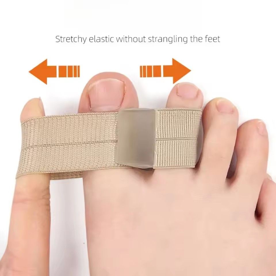 1Pc Two Toe Separator Hallux Valgus Bunion Corrector Orthotics Feet Bone Thumb Adjuster Correction Pedicure Feet Straightener