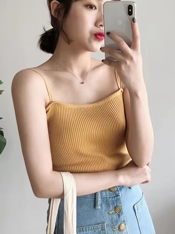 2025 Casual Women Halter Crop Tops Summer Sleeveless Camis Backless Strap Tank Top Slim Solid Short Female Tube Cropped Vest