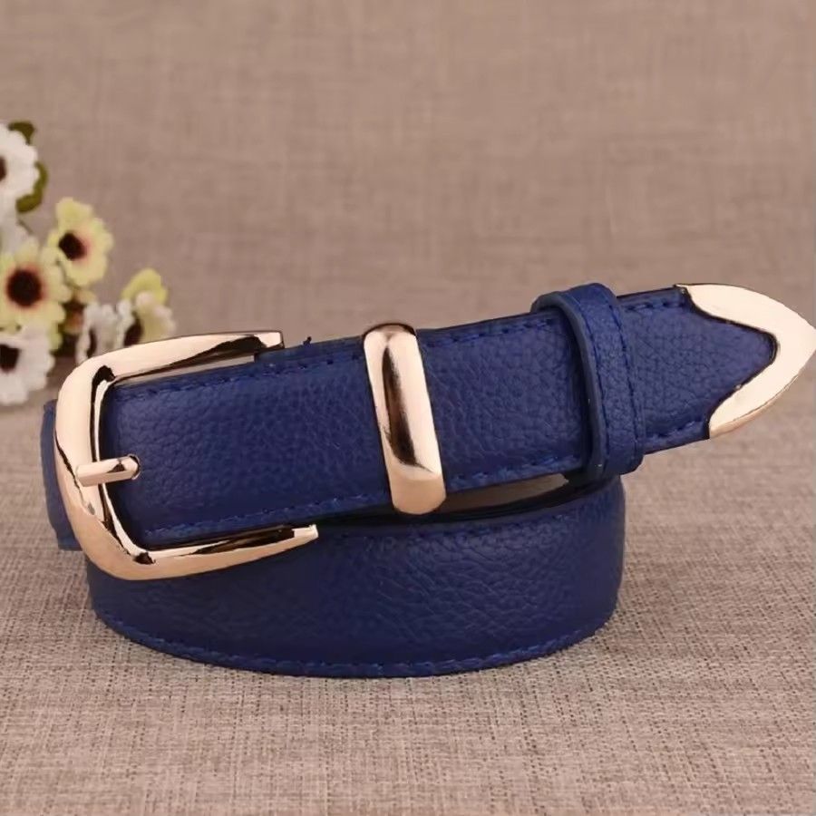 Women's Trousers Belt Leather Trend White Belt Fashion High Quality Trouser Belts Solid Vintage Pin Buckle Ladies Strap