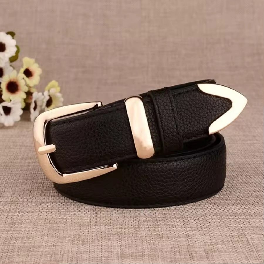 Women's Trousers Belt Leather Trend White Belt Fashion High Quality Trouser Belts Solid Vintage Pin Buckle Ladies Strap