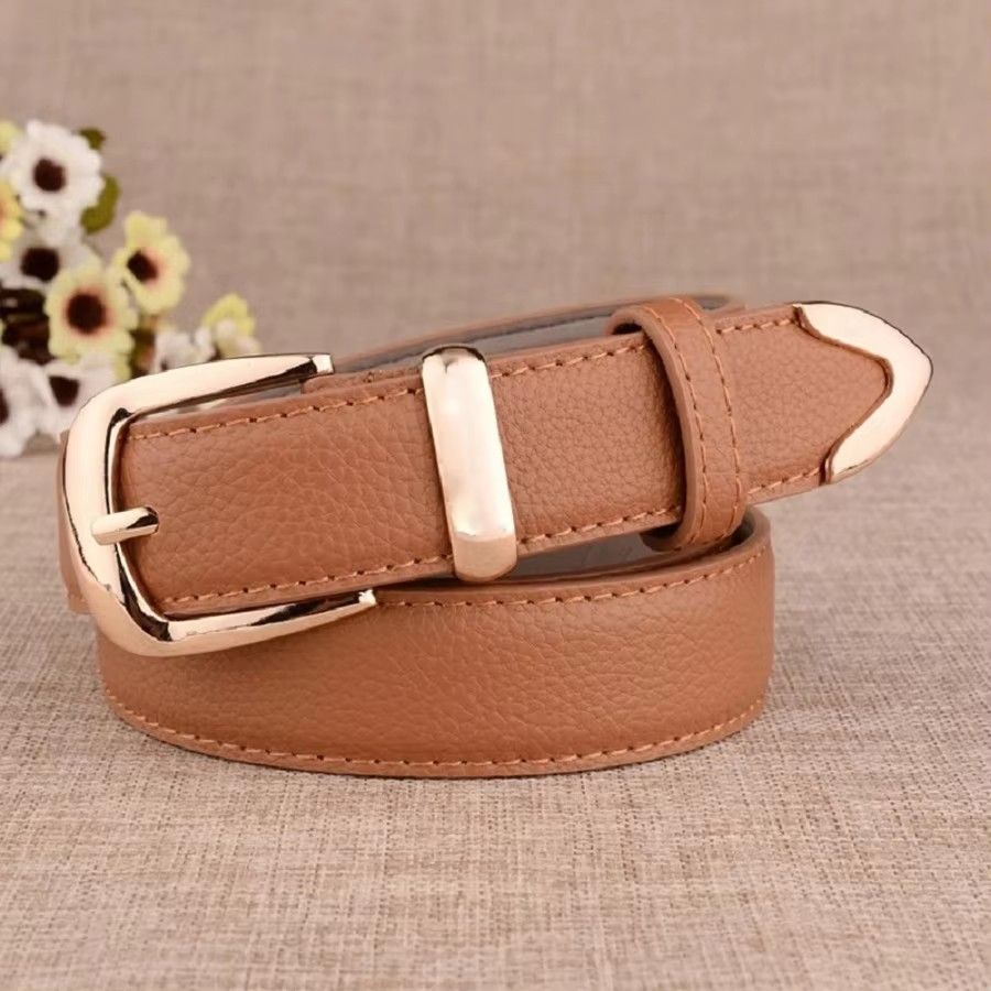 Women's Trousers Belt Leather Trend White Belt Fashion High Quality Trouser Belts Solid Vintage Pin Buckle Ladies Strap