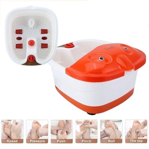 Electric Foot Bath Massager with Vibration ,Heat Therapy | Spa Pedicure Basin for Relaxation, Circulation, and Pain Relief