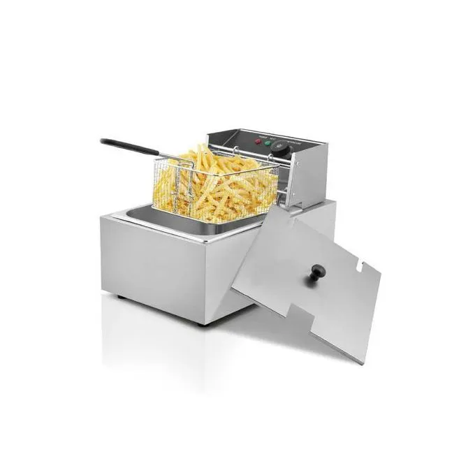 Wngreat Deep Fryer 6L Stainless Steel Electric Deep Fryer  Perfect for Commercial & Home Use with Adjustable Temperature, Removable Basket & Large  Commercial Cooking