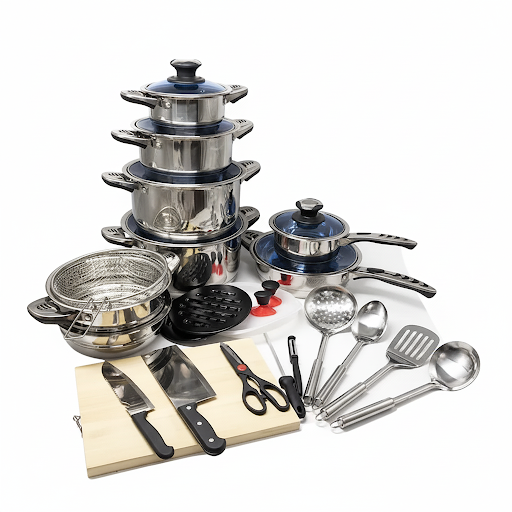 30pcs Cookware Set Sufuria Stainless Cooking Pot Yimatel German Life  Heavy Duty Cookware Set Sufurias Cooking Pots