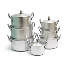 17 Pcs Cookware set Heavy Duty Sufuria Set Cooking Pots  Heavy Duty Stainless Steel Cooking Pot Sufuria Set 28cm,26cm,24cm,22,20,18,16cm