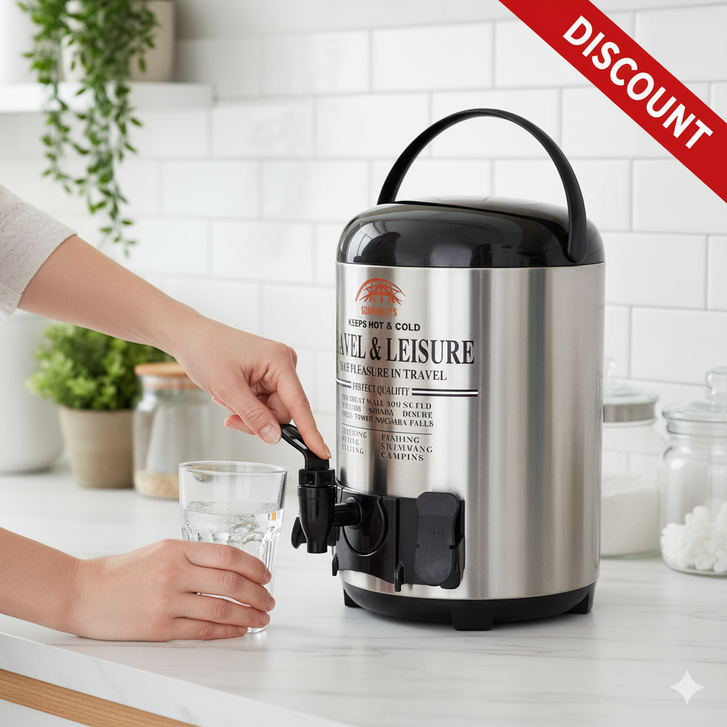 Sundabest Tea Urn, 9.5L [OFFER 🎉 OFFER🎉 ] Sundabest Double-Tap kitchen and outdoor Portable Hot/Cold