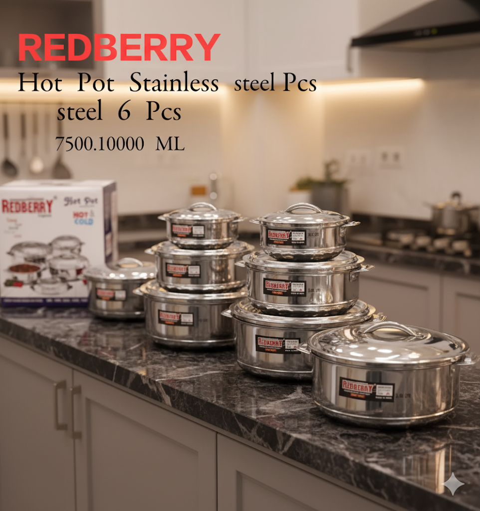 Big Hotpot Serving Dish 6pcs Hotpot Set - & Casserole Dish | Heavy Duty Stainless Steel (500ml-10000ml) - Keeps Food Warm 6+ Hours