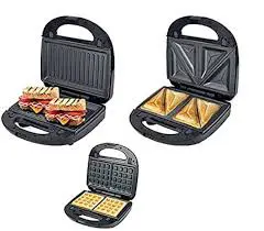 Sokany 3-in-1 Sandwich Maker, Waffle Maker & Electric Grill | Breakfast Sandwich Press, Waffle Iron & Panini Press All-in-One Machine