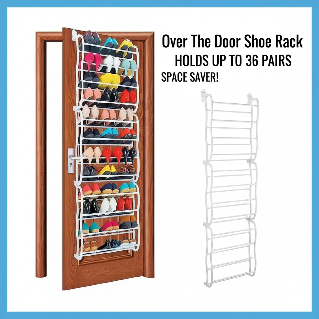 Best price for 36 Pairs Shoe Rack Over The Door Shoe Rack | Holds 36 ...