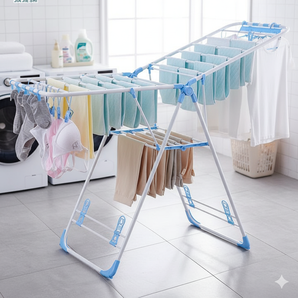 Portable Cloth Hanging Rack Foldable Clothes Drying Rack  Luxurious Indoor/Outdoor Portable Laundry Drying Stand | Space-Saving & Sturdy