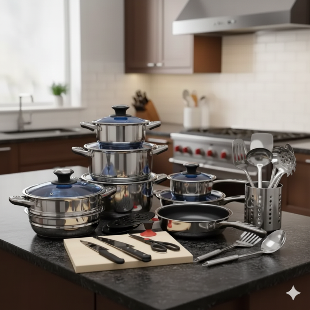 30pcs Cookware Set Sufuria Stainless Cooking Pot Yimatel German Life  Heavy Duty Cookware Set Sufurias Cooking Pots