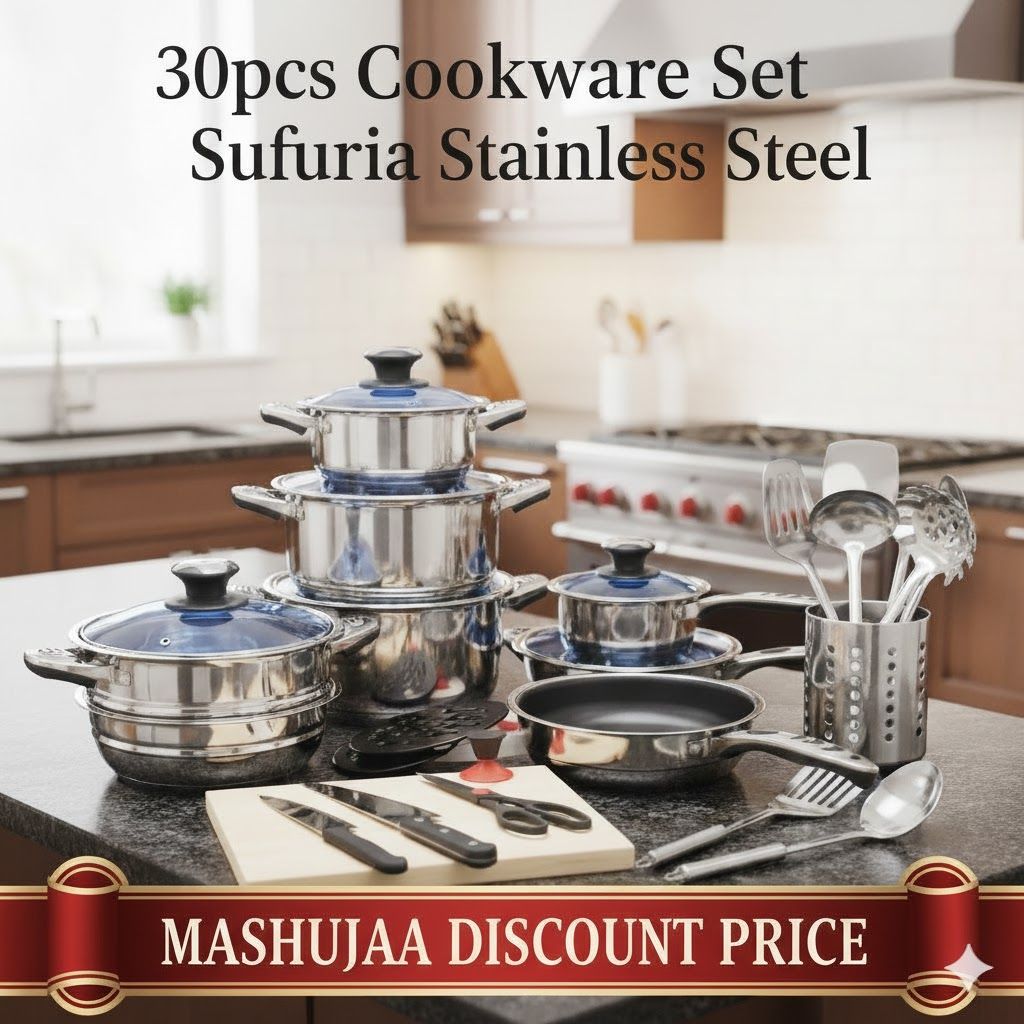 30pcs Cookware Set Sufuria Stainless Cooking Pot Yimatel German Life  Heavy Duty Cookware Set Sufurias Cooking Pots