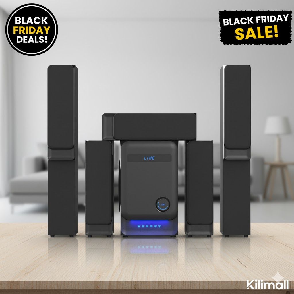 Nobel 5.1  Bluetooth Speaker System Home Theatre, USB, FM, Equalizer & 22000W Super Bass Sub Woofer Aux Digital FM