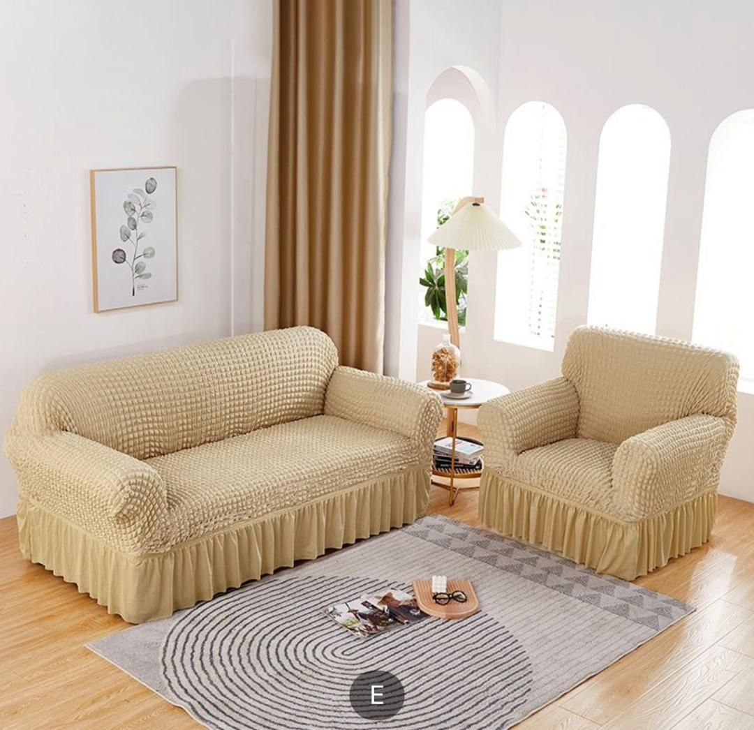 Turkish Sofa Set Covers 7,5,3,2,1 Seaters This sofa covers will fit perfectly on all standard type sofas.
Fabric is very stretchable and long lasting without color fading.