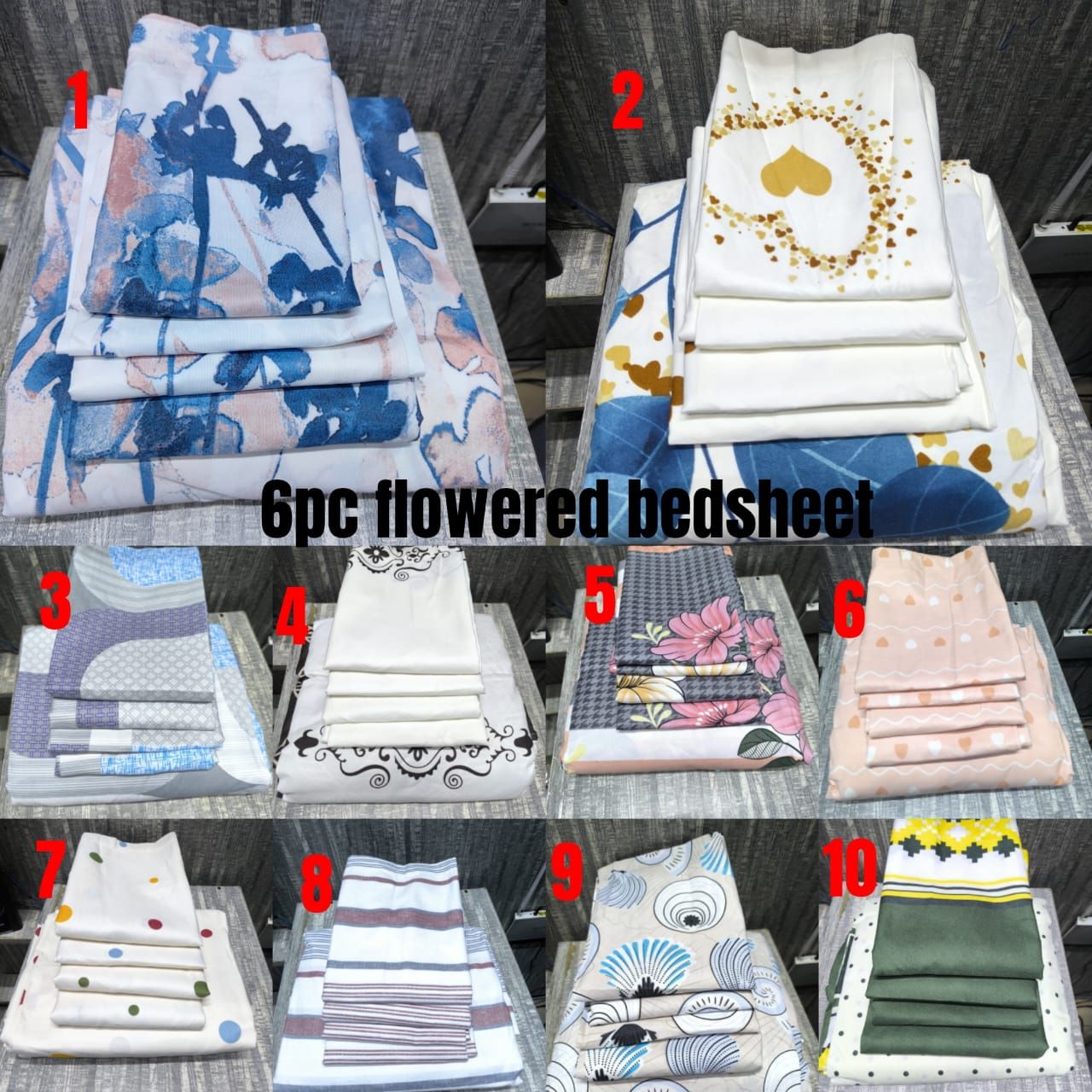 Cotton 6by6 Heavy Cotton Bedsheets (6pcs) They are soft, elegant and beautiful to look at and snuggle in at the end of the day. Cotton bed sheets are not only durable, but are also absorbent, and can