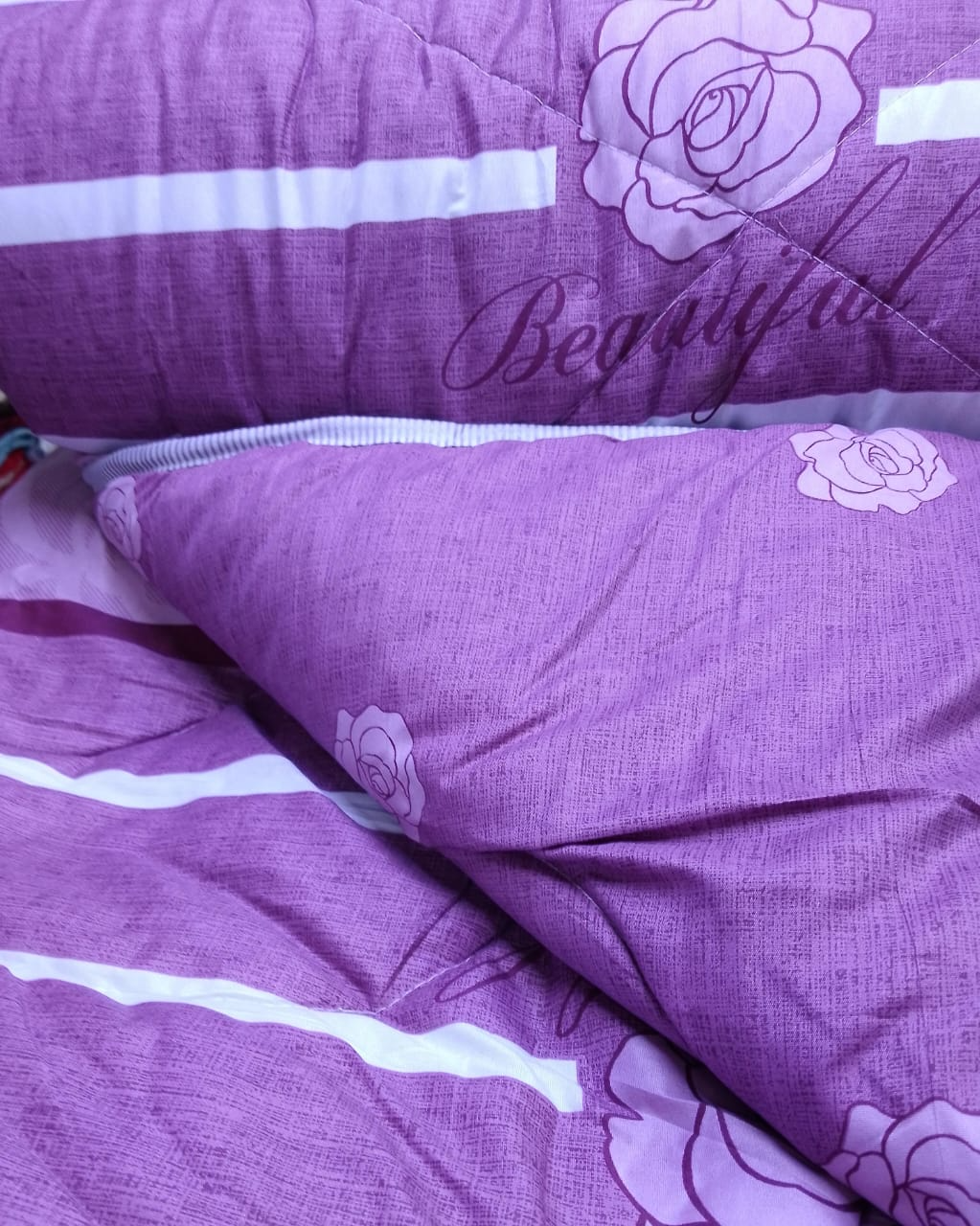 5*6 Duvet Set Binded Warm Cotton Star Duvet- Blanket-1 Duvet 1 Bedsheet 2 Cases