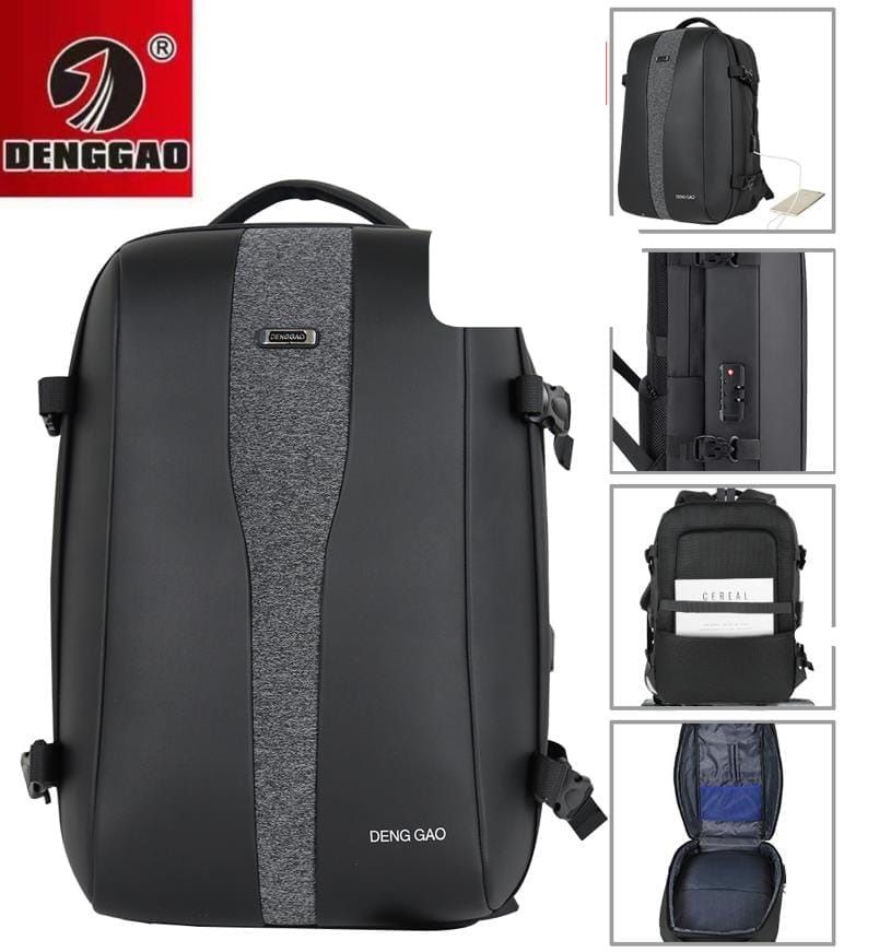 LAPTOP BAG. Original heavy duty laptop bag with usb cable,lock  and water bottle handle, Anti-theft combination locks, Reinforced straps on pressure points, Modern, unique minimalistic design