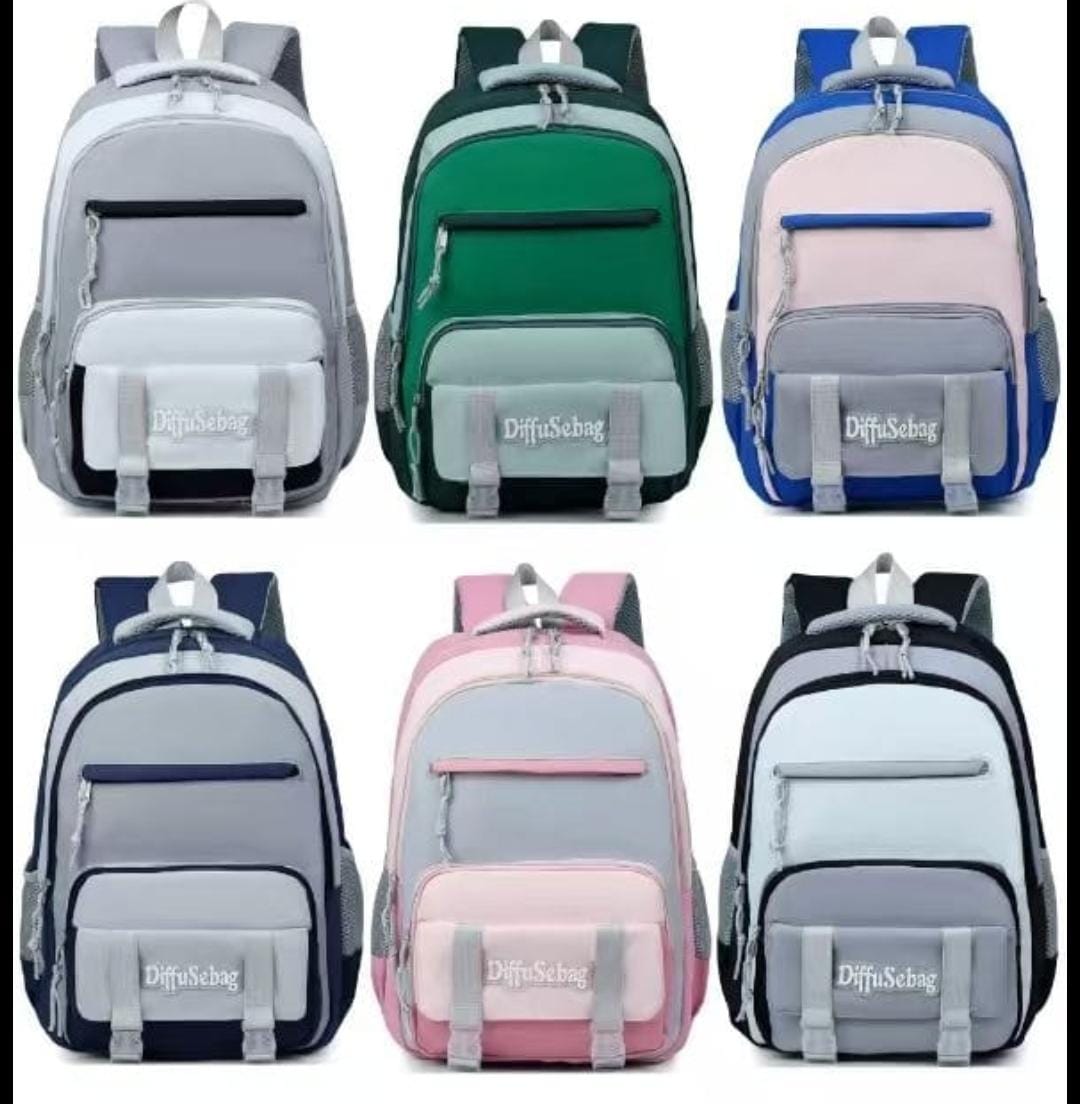 SCHOOL BAG. School Back Bag, Adjustable padded shoulder straps, Breathable and comfortable, Reflective strips for safety, sturdy zippers, reinforced stitching