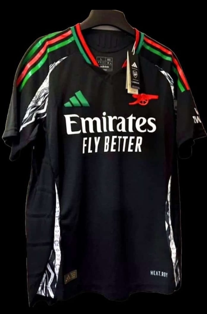 Arsenal New 2024/25 Away Authentic Jersey Black kit African Inspired