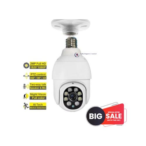 SMART NANNY BULB CCTV SECURITY SURVEILLANCE CAMERA WiFi 360° PANORAMIC