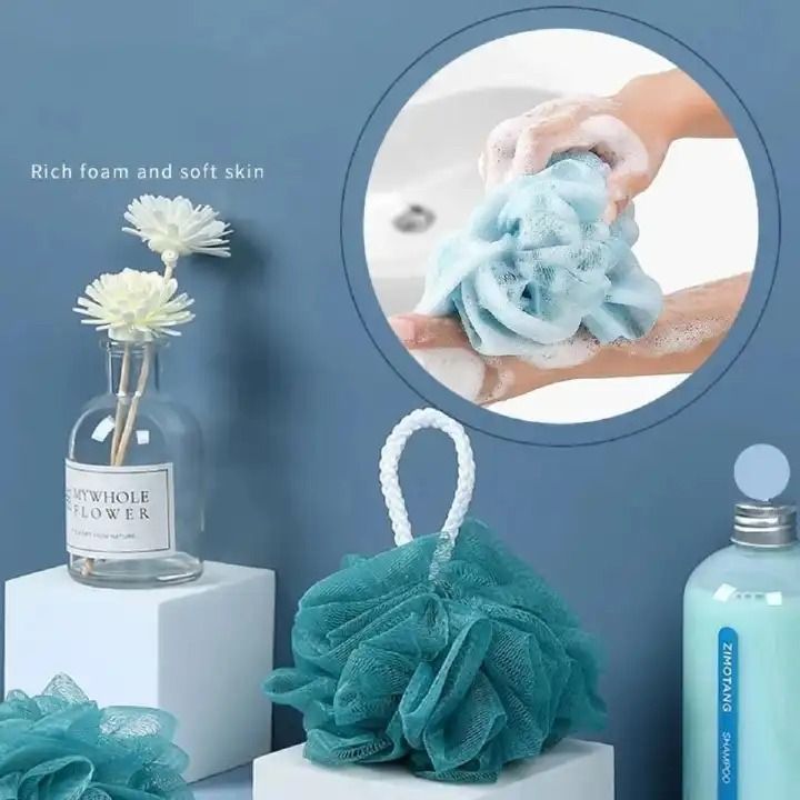 3pcs/set Body Scrubber Back Massage Exfoliating Sponge Bathroom Bath Brush Scrub