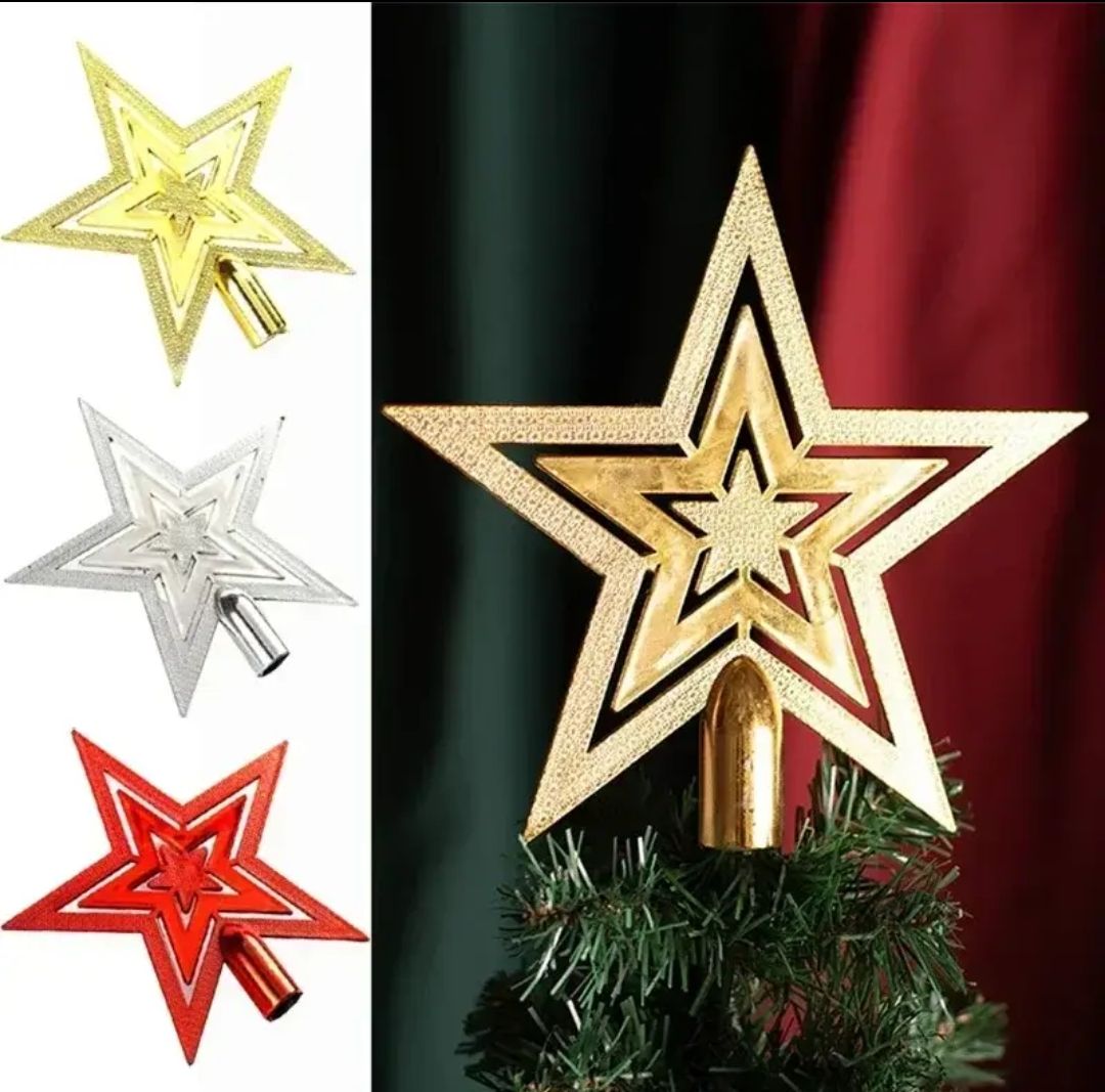 Christmas tree Star Shaped topper decor for Artificial Trees
