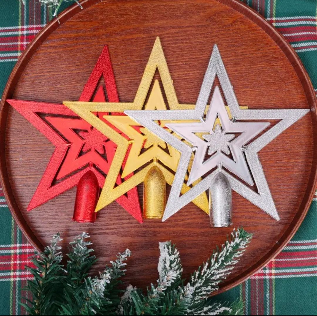 Christmas tree Star Shaped topper decor for Artificial Trees
