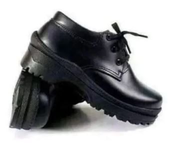 Back To School Durable Leather Shoes - Black, - Unisex Leather School Shoes