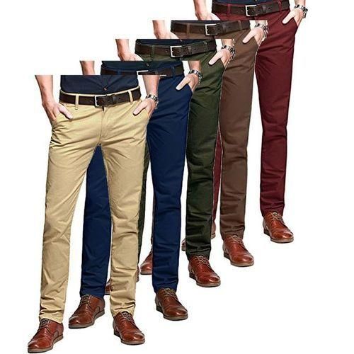 CLEARANCE OFFER 5 Pack Soft Khaki Pants Trousers For Men